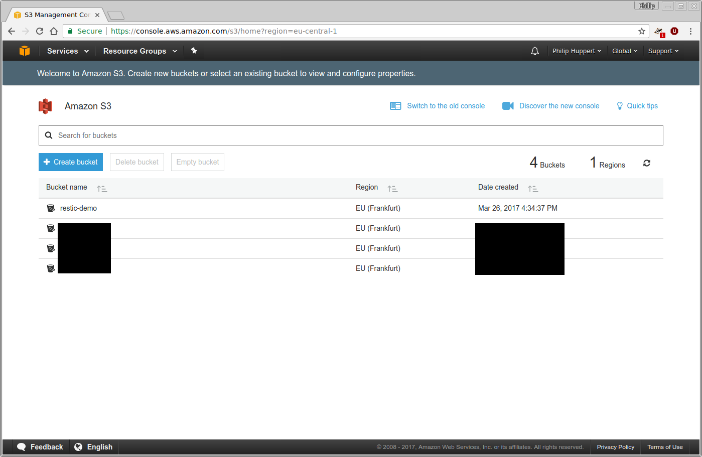 List With New Bucket